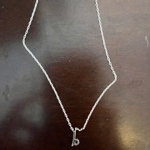 Kate Spade sterling silver “b” necklace